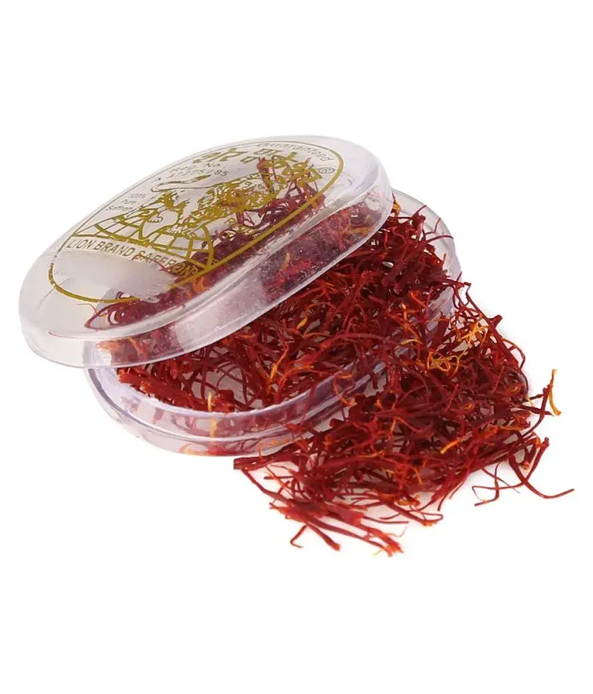 Lion Brand Kashmiri Lacha Saffron Kesar Keshar for Biryani Tilak Milk and Tea 1 gm