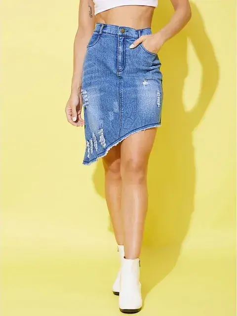 Denim Skirt Buy Denim Skirt Online at Best Prices in India Snapdeal