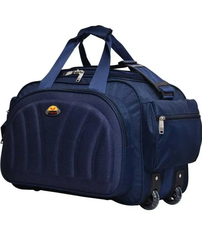 Pronto Solid two wheels Duffle Bag with inside trolley Maroon